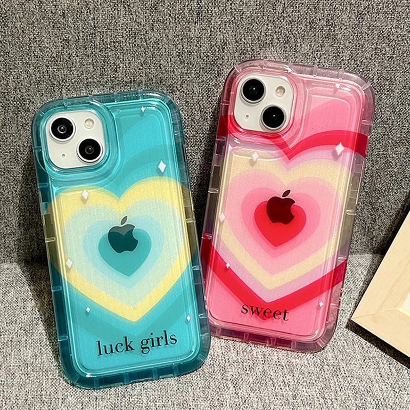 Funda con cojín de aire con forma de corazón para iPhone 11, 12, 13, 14 Pro Max, 14 Plus, funda de silicona suave a prueba de golpes