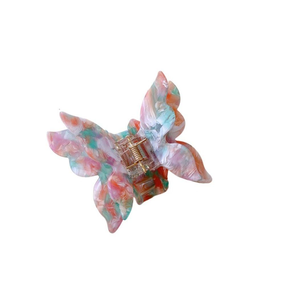 

Bilayer Double Layer Butterfly Hair Claw Illusory Color Korean Style Shark Clip Daily style3