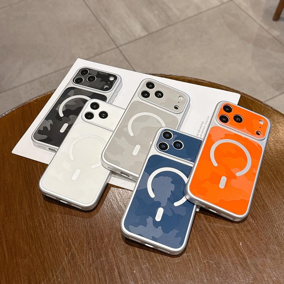 Official Magnetic Phone Case For For Iphone 17 16 1 14 13 Pro Max For Camouflage Wireless Charge Protector Cover