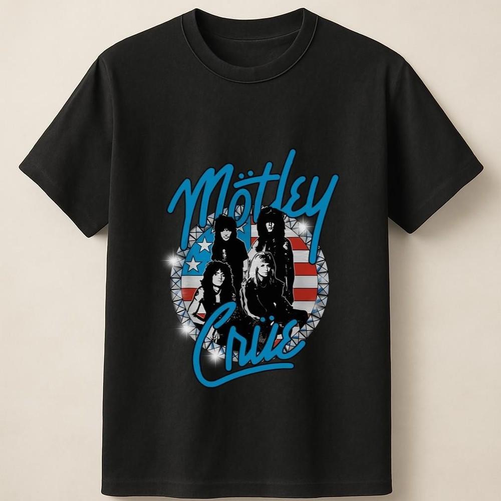 Mötley Crüe with Classic Tour Poster Style Print Unisex T Shirt Unisex T-Shirt XXL