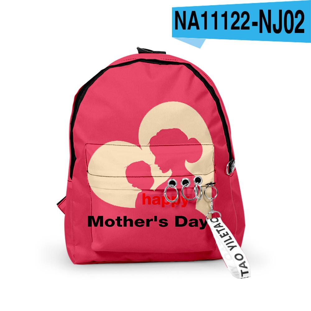 Sacs à dos Nouveauté Classique Fête des Mères Garçons/Filles Élève Sacs d'École Porte-clés Impression 3D Oxford Imperméable Sacs à Dos Mignons Petits