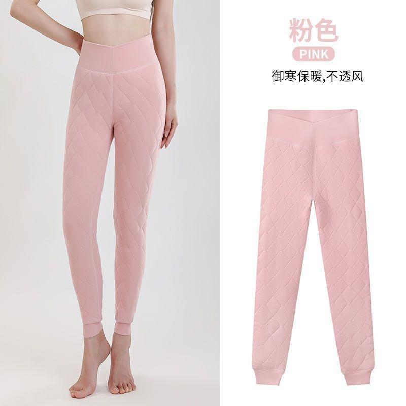 Lamb wool leggings women's winter warm and piled thickened thermal pants high waist extra thick elastic cotton pants