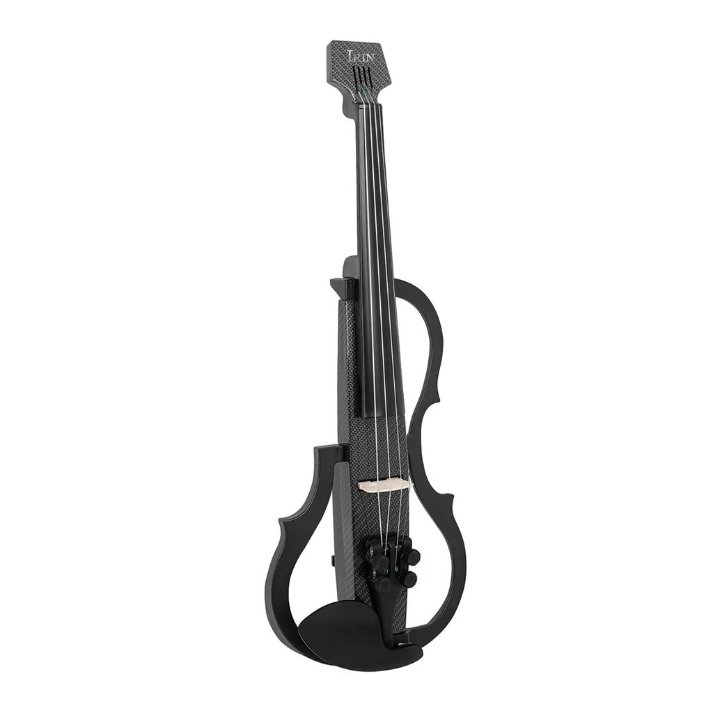 IRIN 4/4 Violin Electric Silent Smart Violin Carbon Fiber Electric Violin Pro String Instrument with Shoulder Rests Headphones