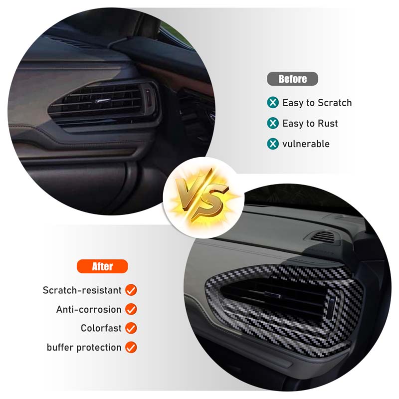 ABS Carbon Fiber For Subaru Forester 2026+ Center Control Shift Panel Air Outlet Frame Glass Lift Frame Sticker Accessories