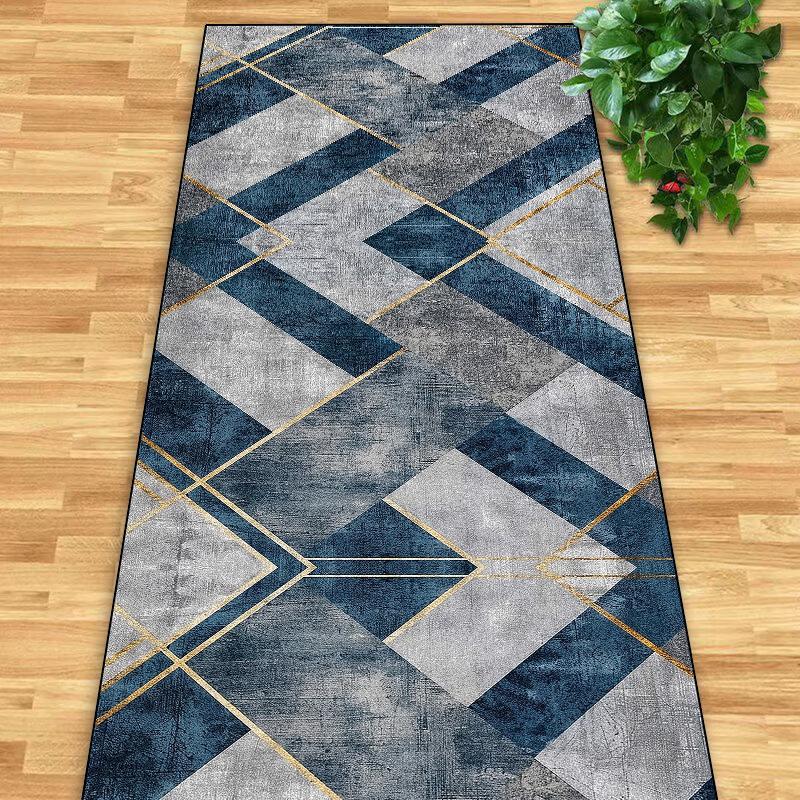 Modern Home Long Corridor Carpet Geometric Hotel Lobby Passageway Runner Rugs Villa Stairway Entryway Non-slip Mats Customizable