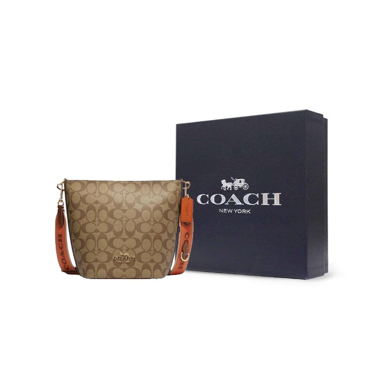 Coach Logan 26 Classic Monogram Zip Closure PVC Travel Bag Shoulder Bag Crossbody Bag Medium Women Bags Khaki CH484-IMVGM
