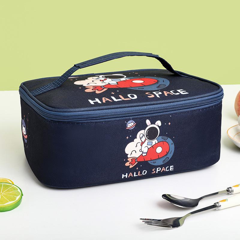 Cartoon Insulated Bento Bag For Kids With Aluminum Foil Lunchbox Carrier For School Or Travel