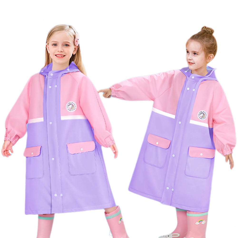 Raincoat for Compatible with School Compatible with for Elementary School Reflective Rain Rain Water Repellent Fabric [Banlan] Kids, Bags, Waterproof,