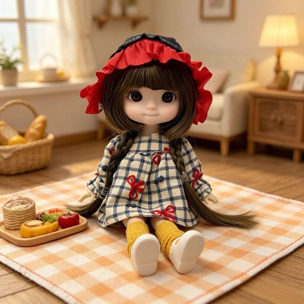 17cm Baby Doll Princess Dress-Up Set - Cute BJD Toy Birthday Gift for Girls