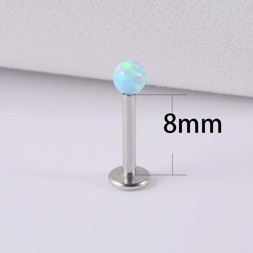 1PC 361L Surgical Steel Opal Ball Lip Stud Internally Threaded 3mm Opal Labret Ear Tragus Cartilage Helix Daith Earring Piercing 4