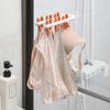Clothes Drying Rack Small Folding Underwear Hangers with 6 Clips 360 Degree Rotatable Multifunctional Laundry Hanger for Socks Towels Bras Baby
