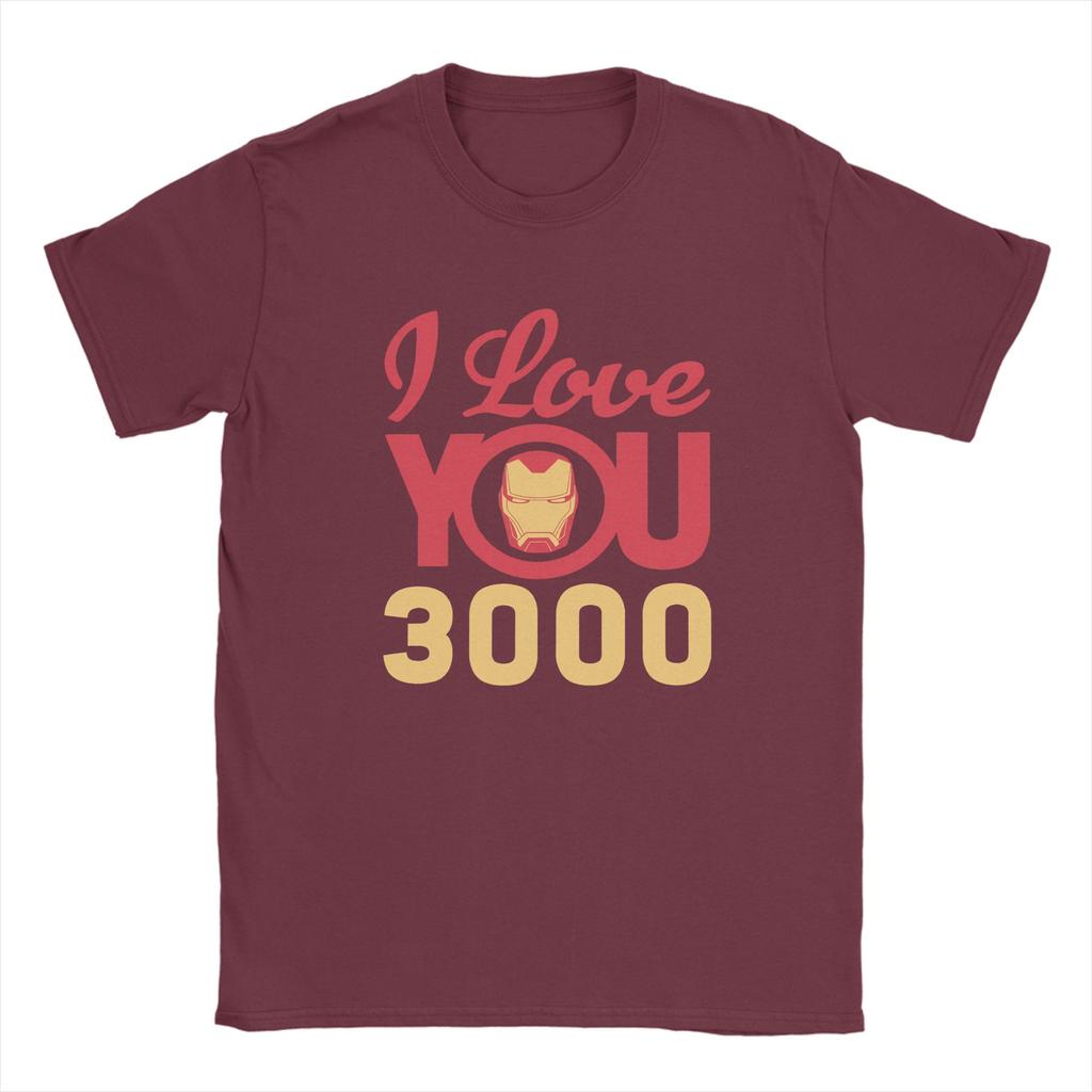 Iron Unisex Love You 3000 Unisexs T Shirt Crazy Tees Short Sleeve O Neck TShirt 100 Cotton 6XL Clothing