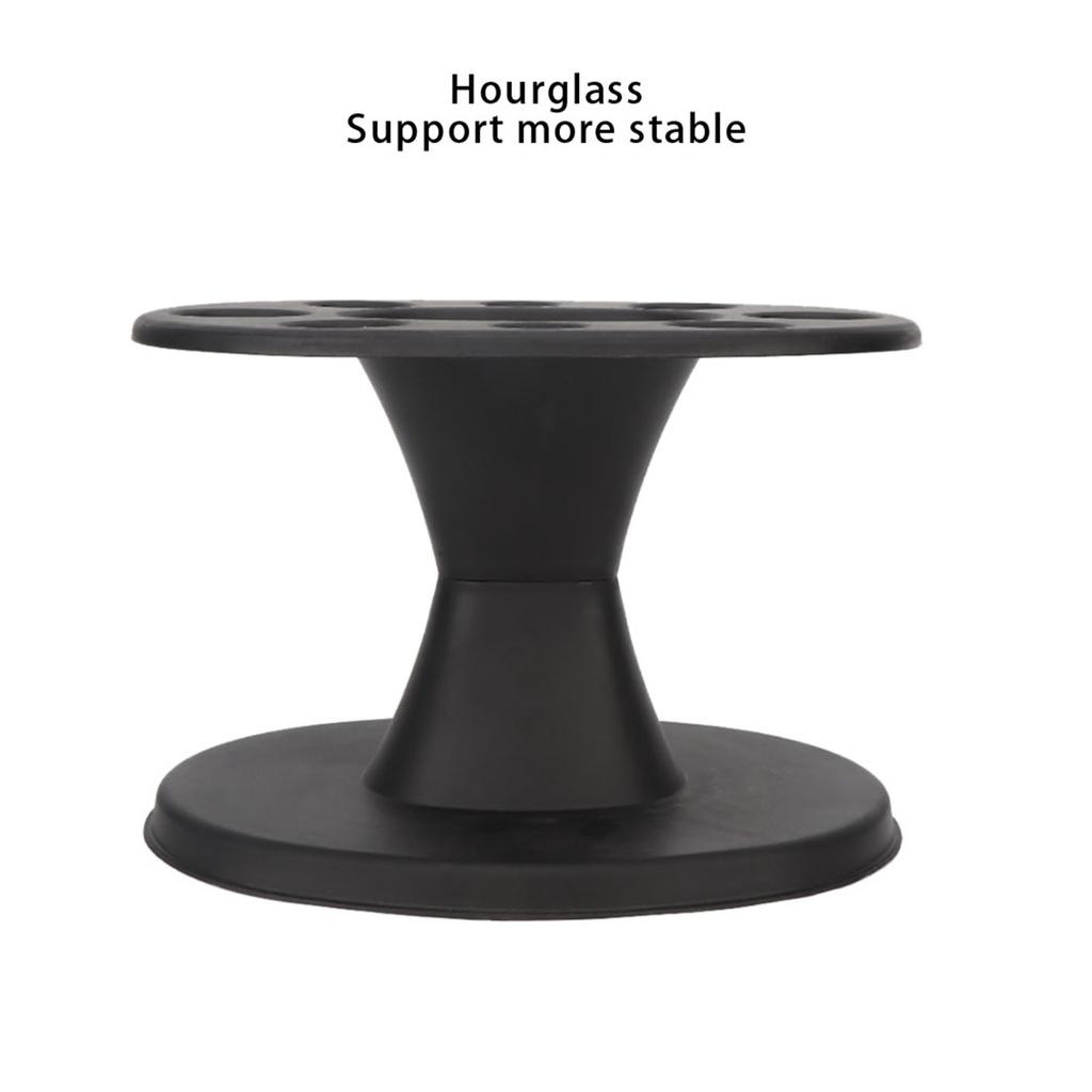 Plastic Round Hair Brush Comb Holder Display Rack Hair Styling Brush Stand Shelf AccessoriesBlack