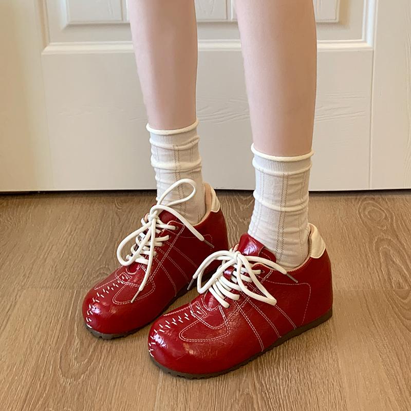 Fashion 5CM Height-increasing Loafers Comfortable Anti-Slip Work Dance Casual Shoes Women's Footwear Rubber Sole Mircrofiber Leather