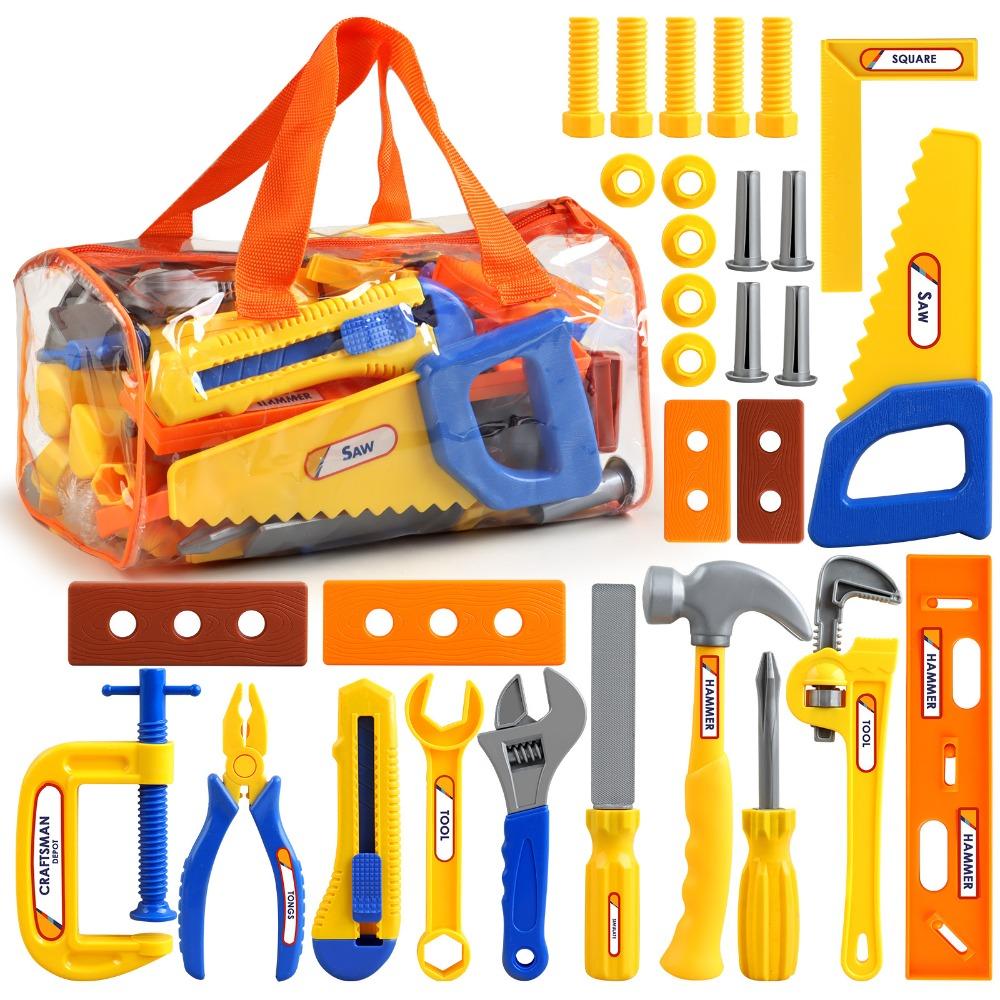 10/20/30pcs Plastic Simulation Maintenance Tool Set Simulation Hammer Safe Design Construction Toy Set Mini Size