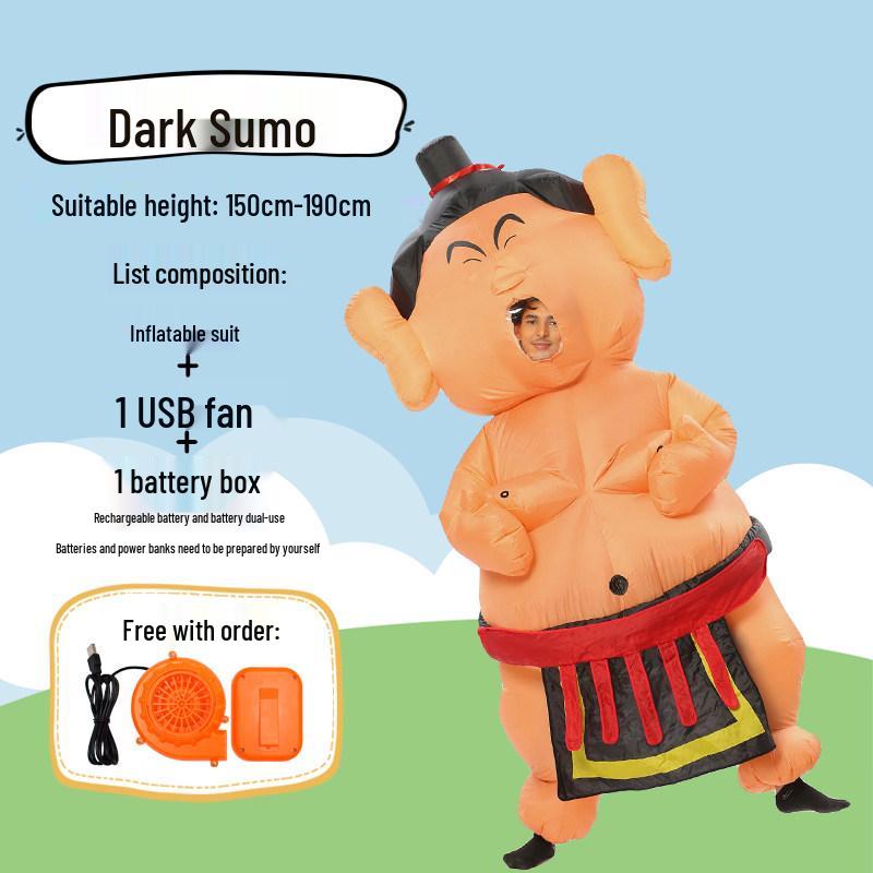 Inflatable Sumo Costume - Halloween Festival Prank for Large Adults