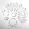 10 Pcs Acrylic Regular Plate Templates Quilting Templates Ruler Sewing Stencils Quilting Ruler Patchwork Templates