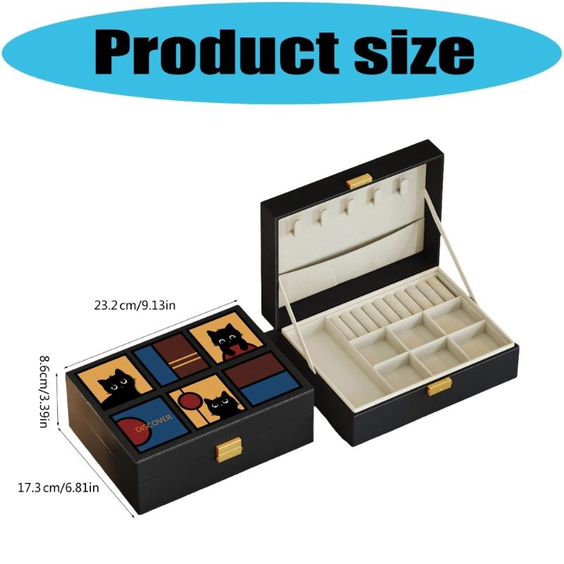 Retro PU Leather Jewelry Organizer Hard Case Jewelry Organizer For Travel Storage And Home Decors Tarnish Resistant Protections