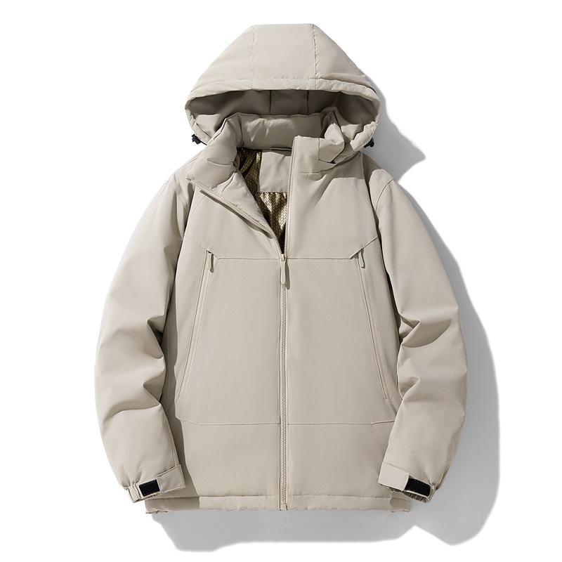 

Парная мужская утепленная куртка с хлопковой подкладкой, спортивная повседневная теплая зимняя куртка с капюшоном, одежда из графенового хлопка 5XL абрикосовый