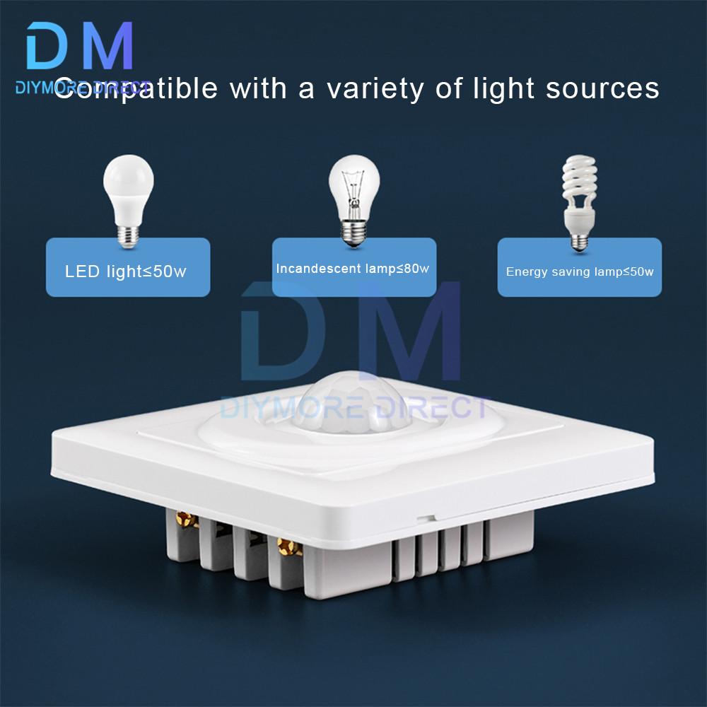AC 180-220V Motion Sensor Switch PIR Infrared Auto Control LED Lamp Lighting Switch Smart Human Body Induction Detector