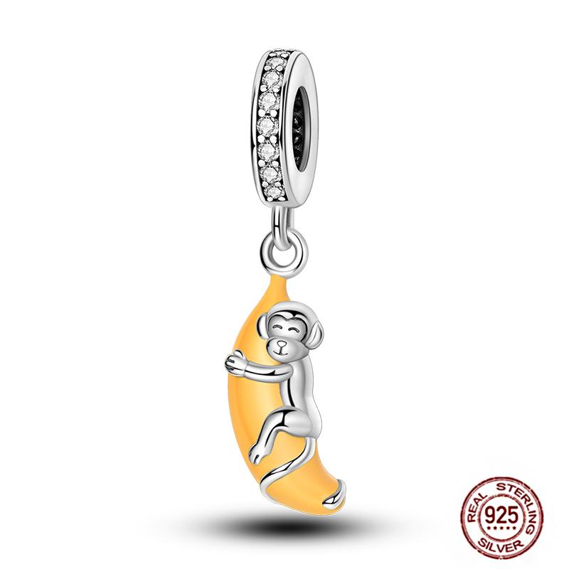 Rose Gold Yellow Charms Copper Sunflower Leopard Firefly Beads Fit Original Bracelet Luminous Charmdiy Jewelry Gift