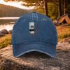 California Palm Tree Print Washed Baseball Cap Unisex Duckbill Golf Casual Outdoor Hat