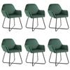 Day and Night - Day and Night Dining Chairs 6 Pcs Green Velvet