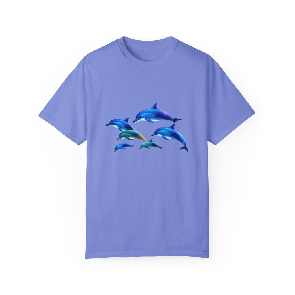 Delfine Unisex gefärbtes T-Shirt