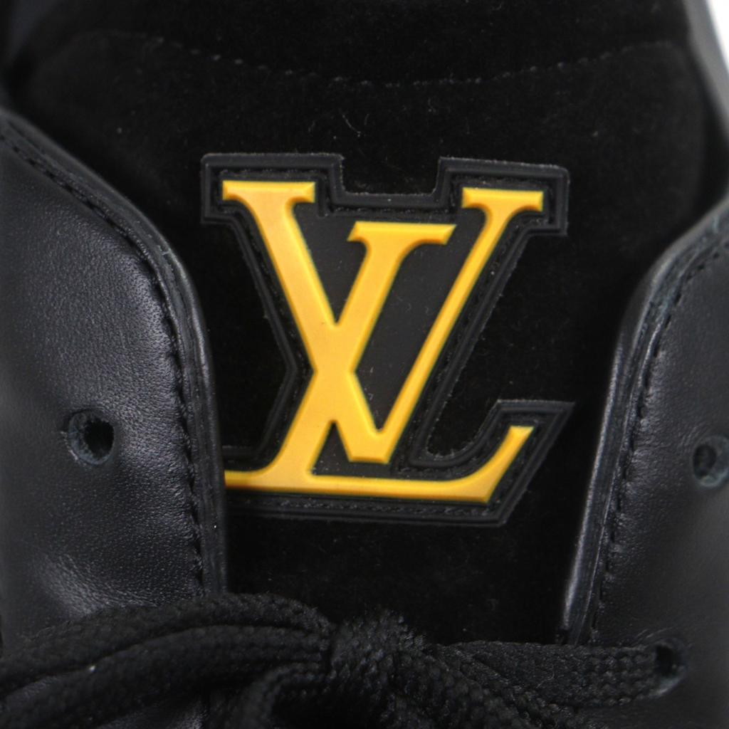 Excellent LOUIS VUITTON Low cut sneakers Luxembourg black leather 8.5 1A9JD4 Used
