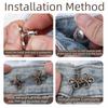 Metal Jeans Buttons Tighteners Adjustable Waist Button Fastener Adjustable Metal Buttons  Pants