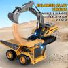 Escavatore Dumper RC Auto Telecomandata 2.4G Veicolo da Cantiere Camion Cingolato Bulldozer Giocattoli per Bambini Ragazzi Regali di Natale