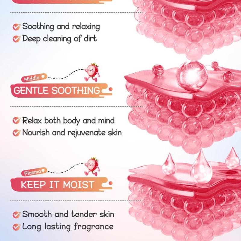 Strawberry Cleansing Fragrance Bath Salt Ball 155g Cleansing Body Bath Salt Ball Skin Care Products