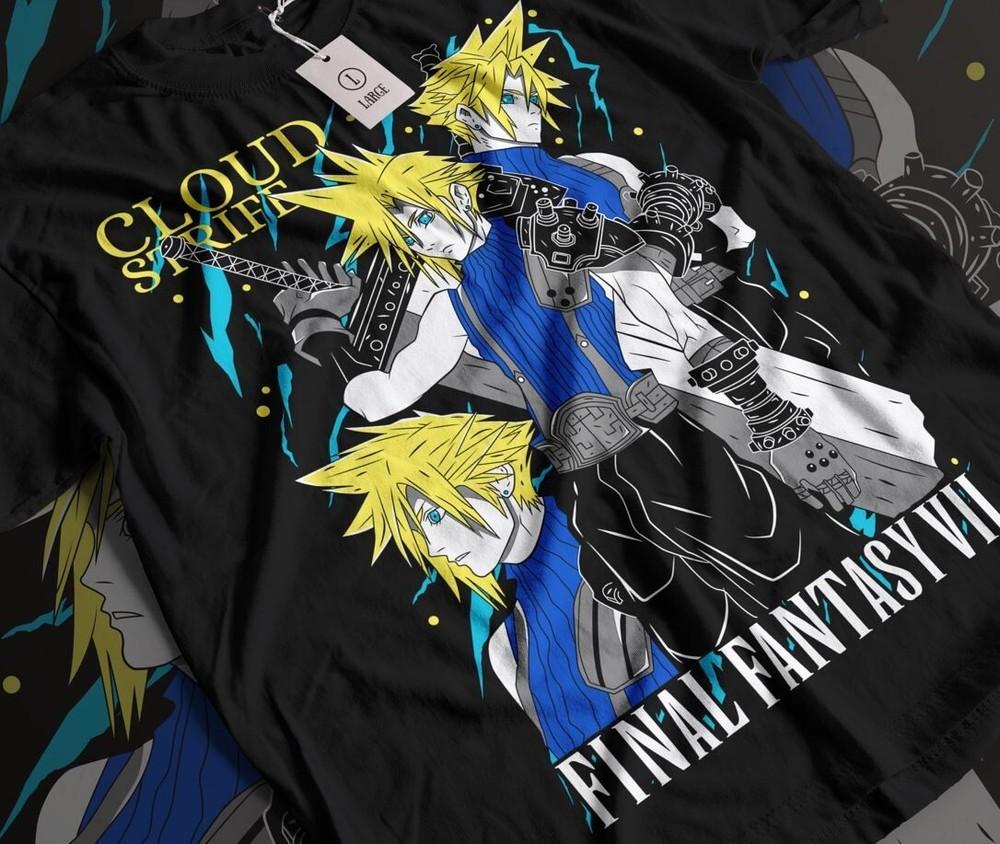 Final Fantasy T-shirt FF Merch Moogle Starry Mako Reactor Gift Anime Shirt