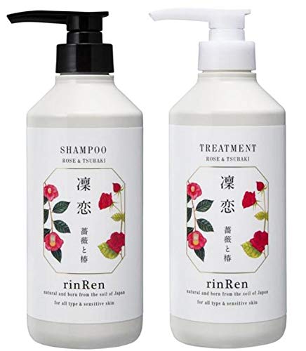 

Rinren Remedial Shampoo 520ml & Treatment 520ml Rose & Camellia Set (2 Assorted Bottles)