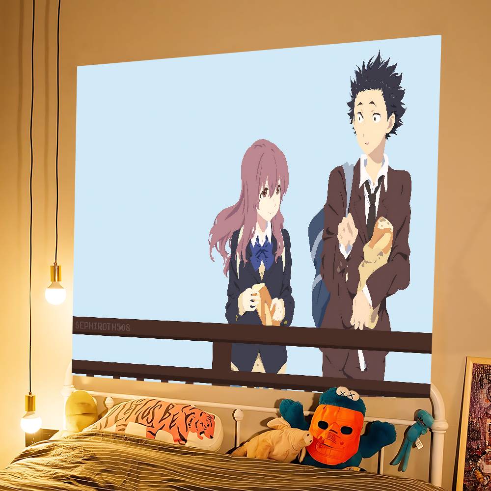 Anime A Silent Voice Anime Chart Flagge Für Wohnzimmer Zuhause Schlafsaal Dekor Kunst Heimdekor Banner Wandteppich