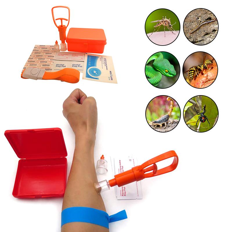 Kit Pompe Extraction Venin Piqûres Insectes & Morsures Serpent - Trousse Premiers Secours Portable Camping Randonnée