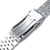 22mm Metall Uhrenarmband Edelstahl Jubilee Armband V-Verschluss für Seiko Prospex Turtle