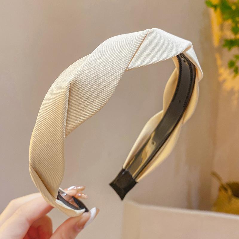 Retro wide edge Twist Headband for Women Elegant Wash Face Hair Band Fashion Girl Hair Accessories