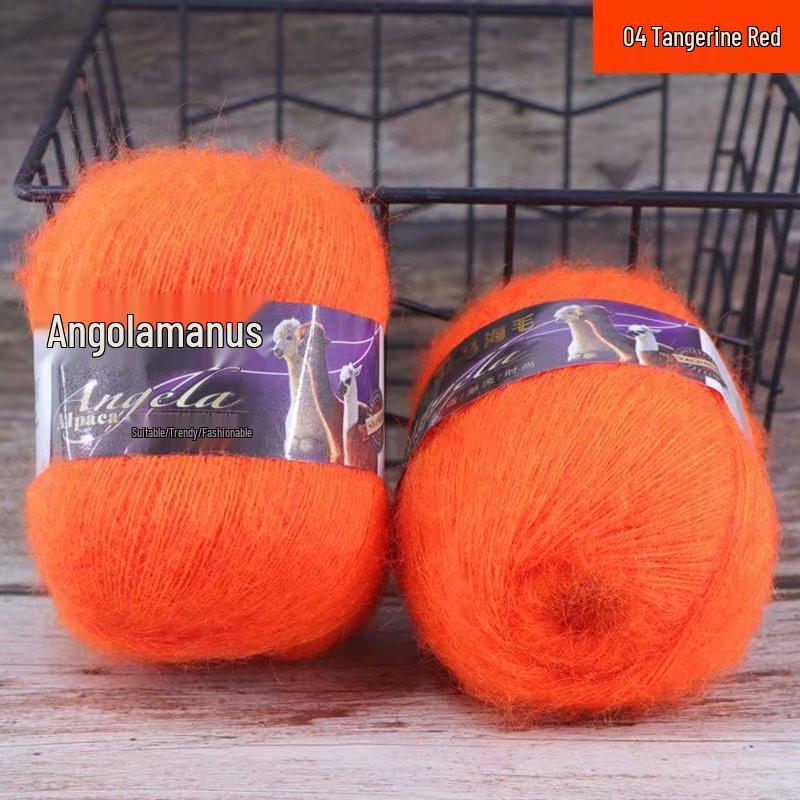 Angora Mohair Yarn - 42g Fine Long-Hair for Crochet, Knitting & Machine Use, Ideal for Coats & Shawls, Free Shipping