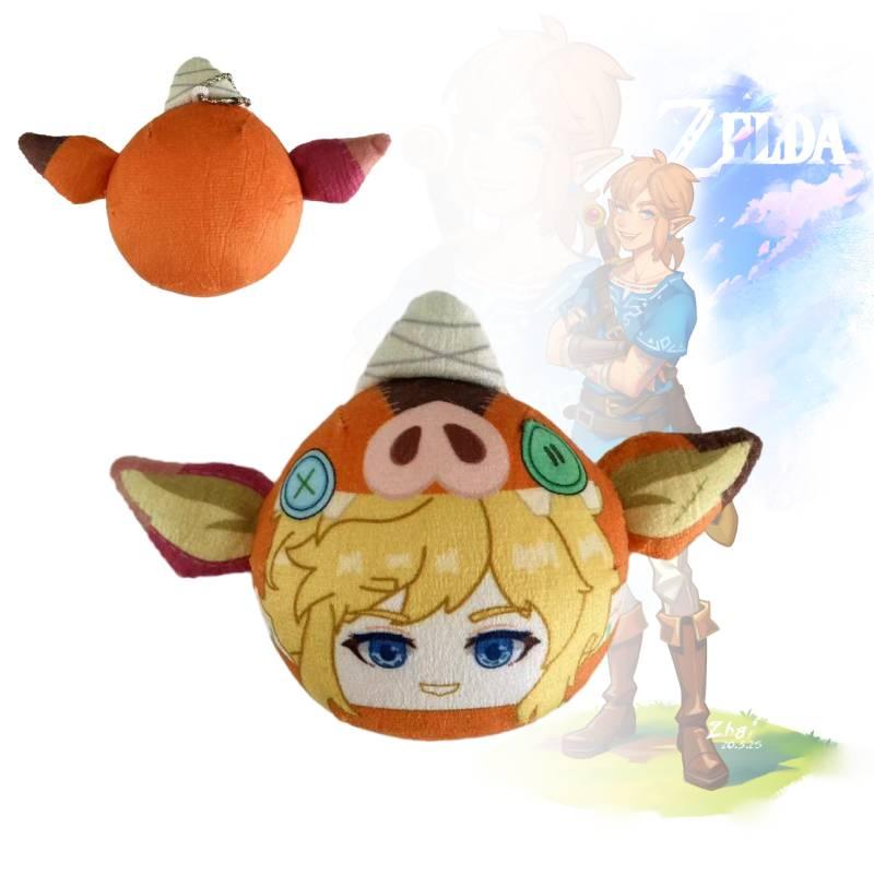 Brinquedo de Pelúcia Link de The Legend of Zelda com Chapéu de Cabeça de Porco Orelhas Macio e Fofo Boneco de Pelúcia 8cm