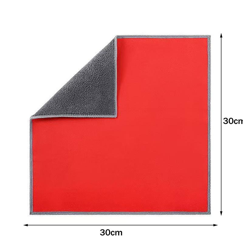Double-Sided Suede Bear Towel, Absorbent And Residue-Free Suede Car Cleaning Towel, Household Cleaning Cloth, Extra Thick