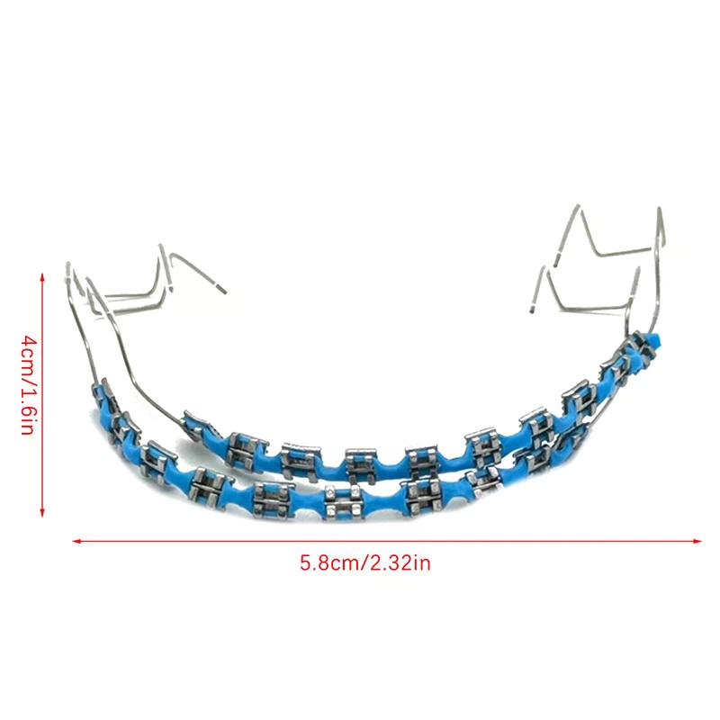 Tooth Decoration With Metal Wires Metal Bracket Orthodontic Ligature Ties