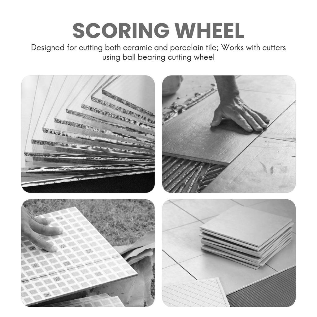 BHBL 2 Pcs Tile Wheel Cutter Tile Cutter Replacement Scoring Wheel with Bolt and Lock Nut for Manual Tile Cutting Machine