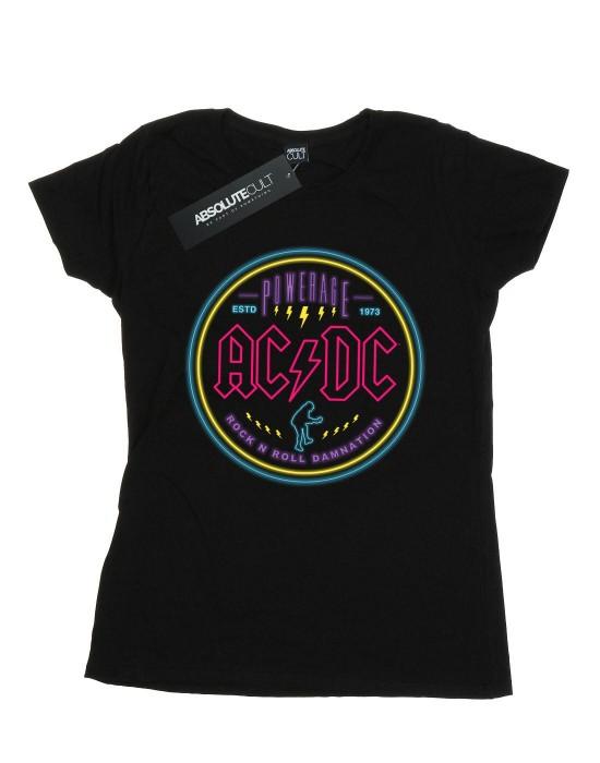 AC/DC Womens/Ladies Circle Neon Cotton T-Shirt