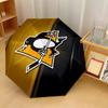 Pittsburgh Penguins Print Auto 8?Ribs Folding Umbrella Wind Resistant Lightweight Automatic Umbrella For Daily Travel