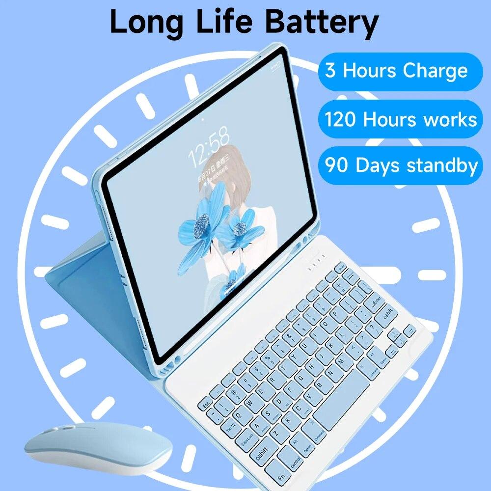 Tablet-Leder für IPad Hülle Pro 11 Air4/5. Bluetooth-Tastaturhülle für IPad 9./10. Generation Hülle mit Stiftablage, stoßfeste Schutzhülle