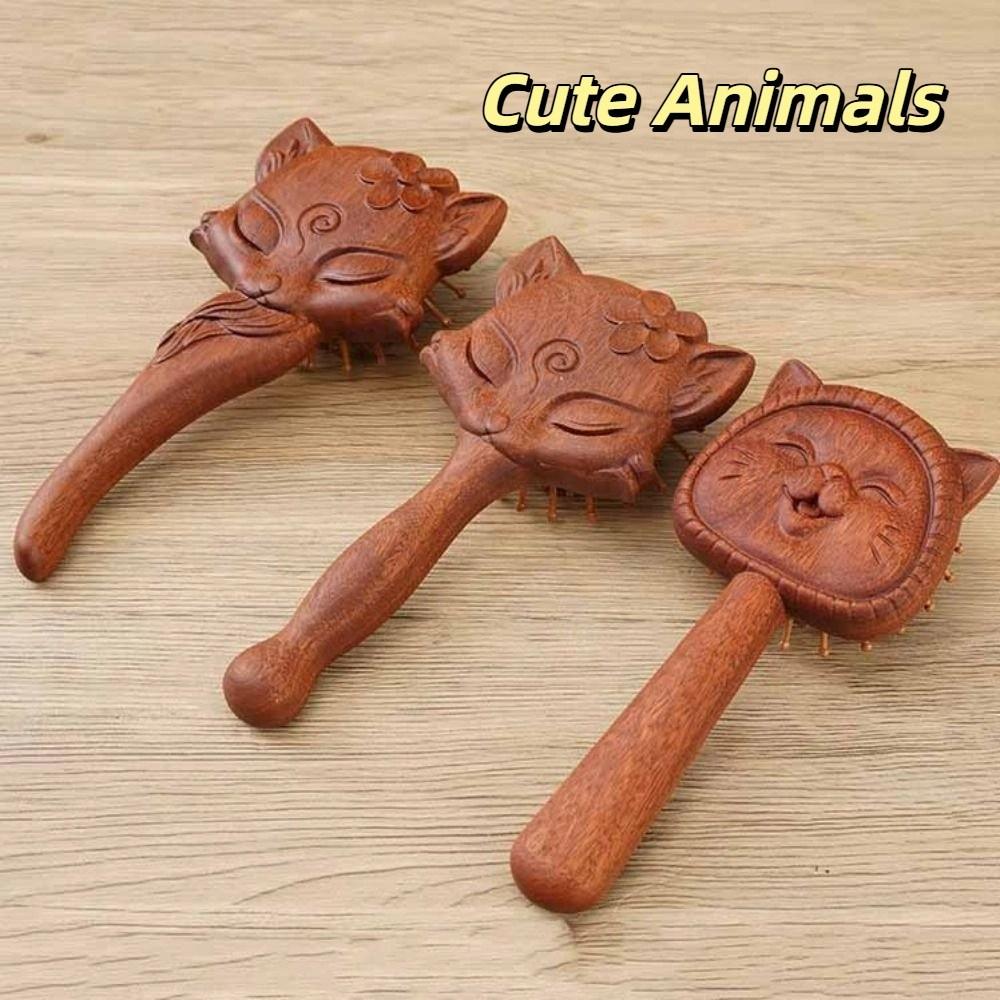 Portable Air Bag Sandalwood Comb Animal Shape Comb Brush Fashion Massage Comb Women