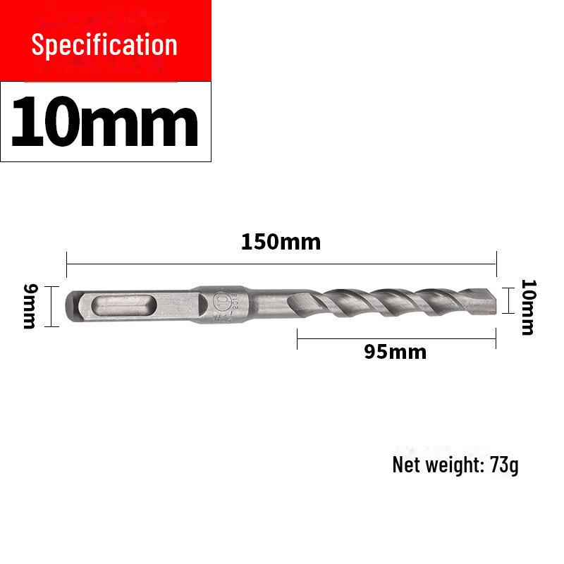 

Ударне свердло для свердління бетонних і цементних стін з круглою і квадратною рукоятками, двома ямками і двома канавками.