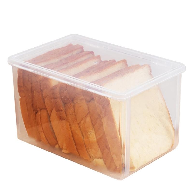 Clear Bread Storage Box with Lid Multifunction Organize Box Household for Kitchen Dining Room Sealing Holder