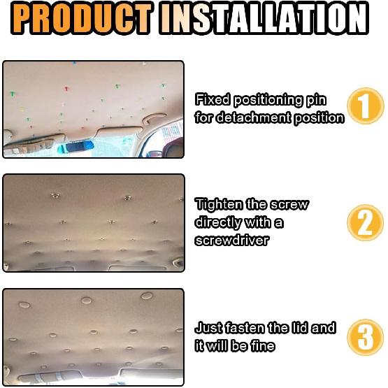 60PCS Car Roof Headliner Repair Rivets Retainer Buttons, Auto Roof Repair Kit Car Roof Snap Rivets, Fixing Repair Buckle For Car Interior Ceiling